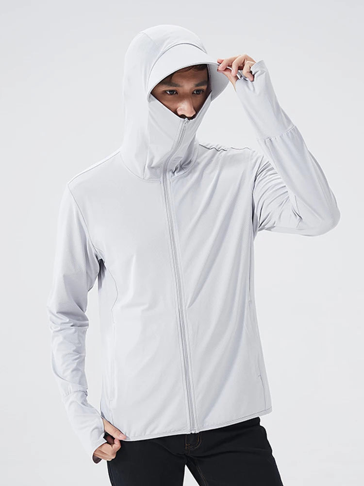 Men’s Summer UV Protection Hooded Jacket – Ultra-Light, Breathable & UPF 50+ - 3KDyn